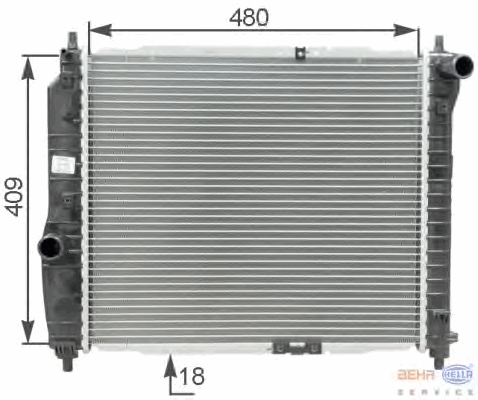 Радиатор охлаждения 1,2-1,4 SOHC М/Т